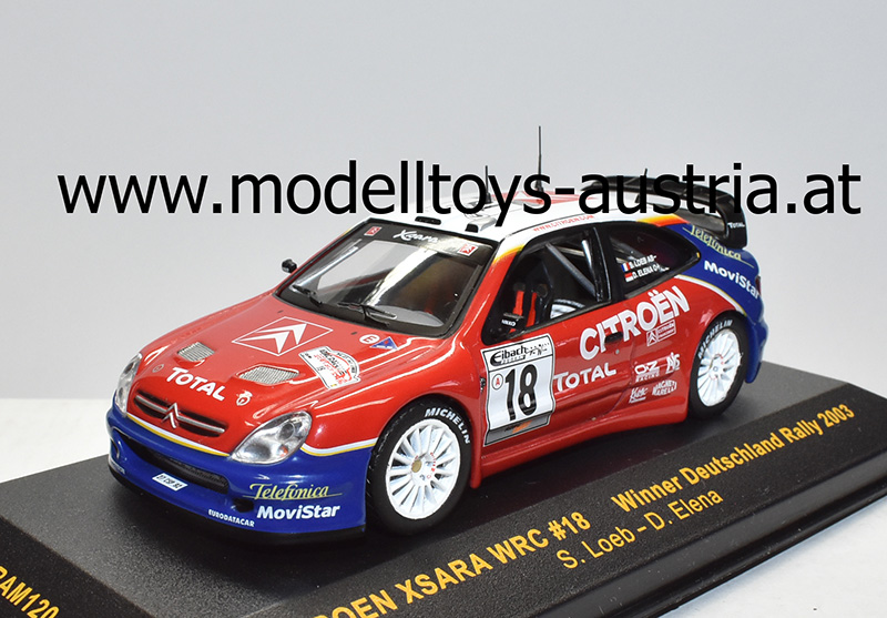 Citroen Xsara WRC 2003 Sieger Deutschland Rallye Sebastian LOEB / Daniel ELENA 1:43 Citroen Xsara WRC 2003 Sieger Deutschland Rallye Sebastian LOEB / Daniel ELENA 1:43