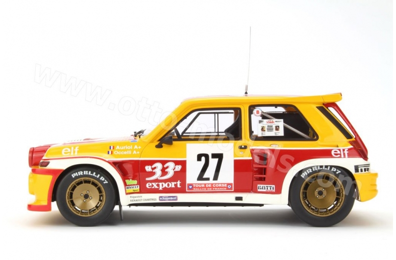 Renault 5 Maxi Turbo 1985 Rally Tour de Corse AURIOLLE / OCCELLI 1:18 Renault 5 Maxi Turbo 1985 Rally Tour de Corse AURIOLLE / OCCELLI 1:18