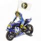 Yamaha YZR-M1 2018 Valentino ROSSI Moto GP CATALUNYIA with ROSSI Figure and Flag 1:12