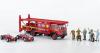 Fiat 642 Race Transporter Set 1962 with 2 Ferrari 156 Sharknose and 7 Figures 1:87 HO