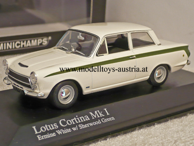 1/43 MINICHAMPS Lotus Cortina Mk I 1963 1⁄43 MINICHAMPS 400648219 Lotus Cortina Mk1 BTCC Brands Hatch 1964