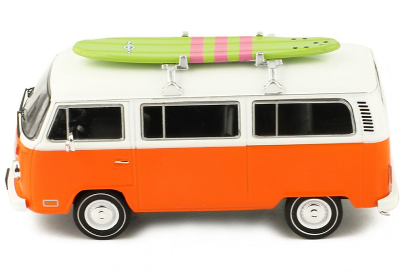 VW T2 1975 Bus Surfboard 1/43 Scale  IXO CLC302 orange/white IXO 