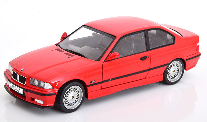 BMW E36 M3 Coupe rot 1:18, Modelltoys-Austria - Modellauto