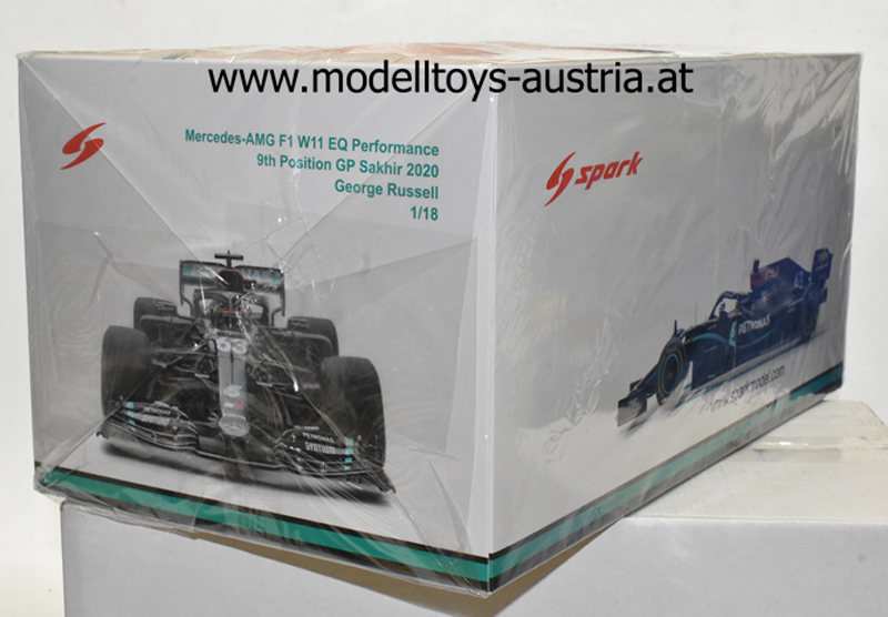 George Russell 2020 Mercedes-AMG Petronas F1 Team W11 EQ Performance 1:18  Scale Model - Sakhir GP