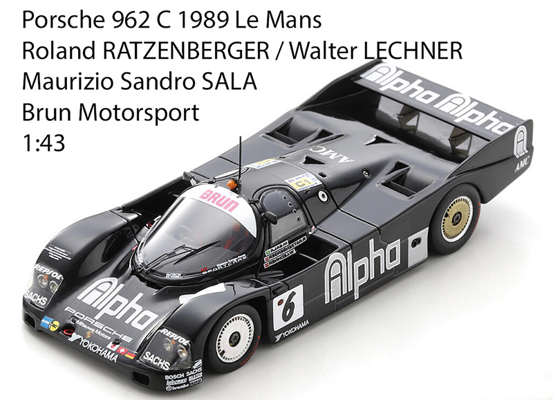Porsche 962 C 1989 Le Mans Roland RATZENBERGER / Walter