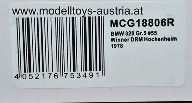 BMW E21 320 Gr.5 1978 DRM Hockenheim Harald ERTL Sachs 1:18
