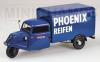 Tempo Hanseat Box Van 3 Wheeler 1952 PHÖNIX Tyres blue 1:18