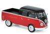 VW T1 Pritschenwagen Doppelkabine DOKA 1961 schwarz / rot 1:43