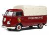 VW T1 Pritschenwagen Transporter Bulli Pick up 1950 mit Plane Porsche Service rot 1:18