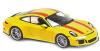 Porsche 911 991 Coupe R 2016 yellow with red strips 1:43
