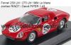 Ferrari 250 LM / 275 LM 1964 Le Mans Jochen RINDT / David PIPER 1:43 Best