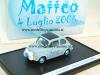 Fiat 500 D MATTEO 4 Luglio 2006 light blue 1:43