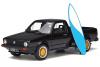 VW Golf I Golf 1 Caddy Pick up black with blue surfboard 1:18