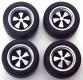 Fuchs Rims with Tires black / silver 1:18