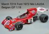 March 721X Ford 1972 Niki LAUDA Belgium GP 1:18
